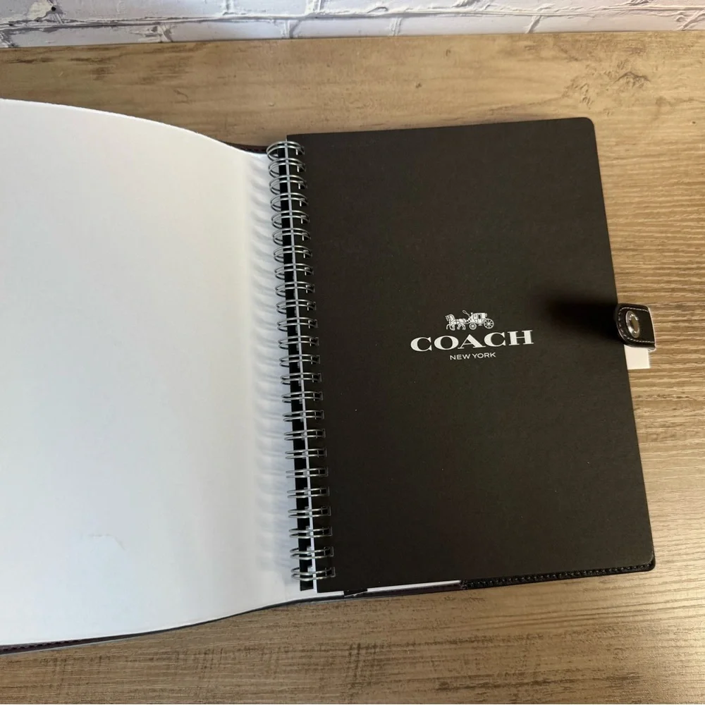 Coach Notebook With Butterfly Print  Black CCF42 NWT